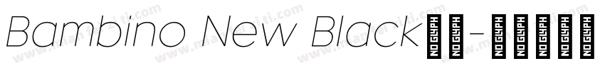 Bambino New Black下载字体转换